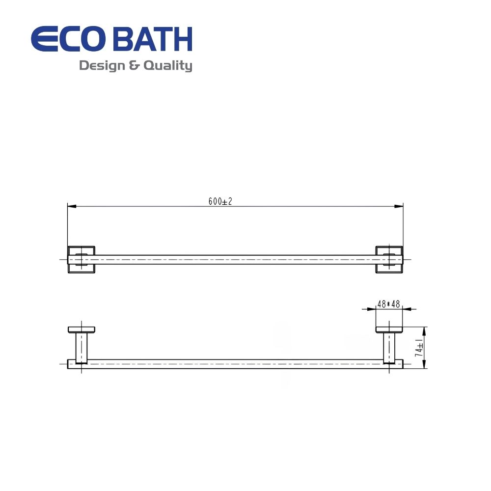 Vắt khăn đơn EC262-08 màu inox bóng
