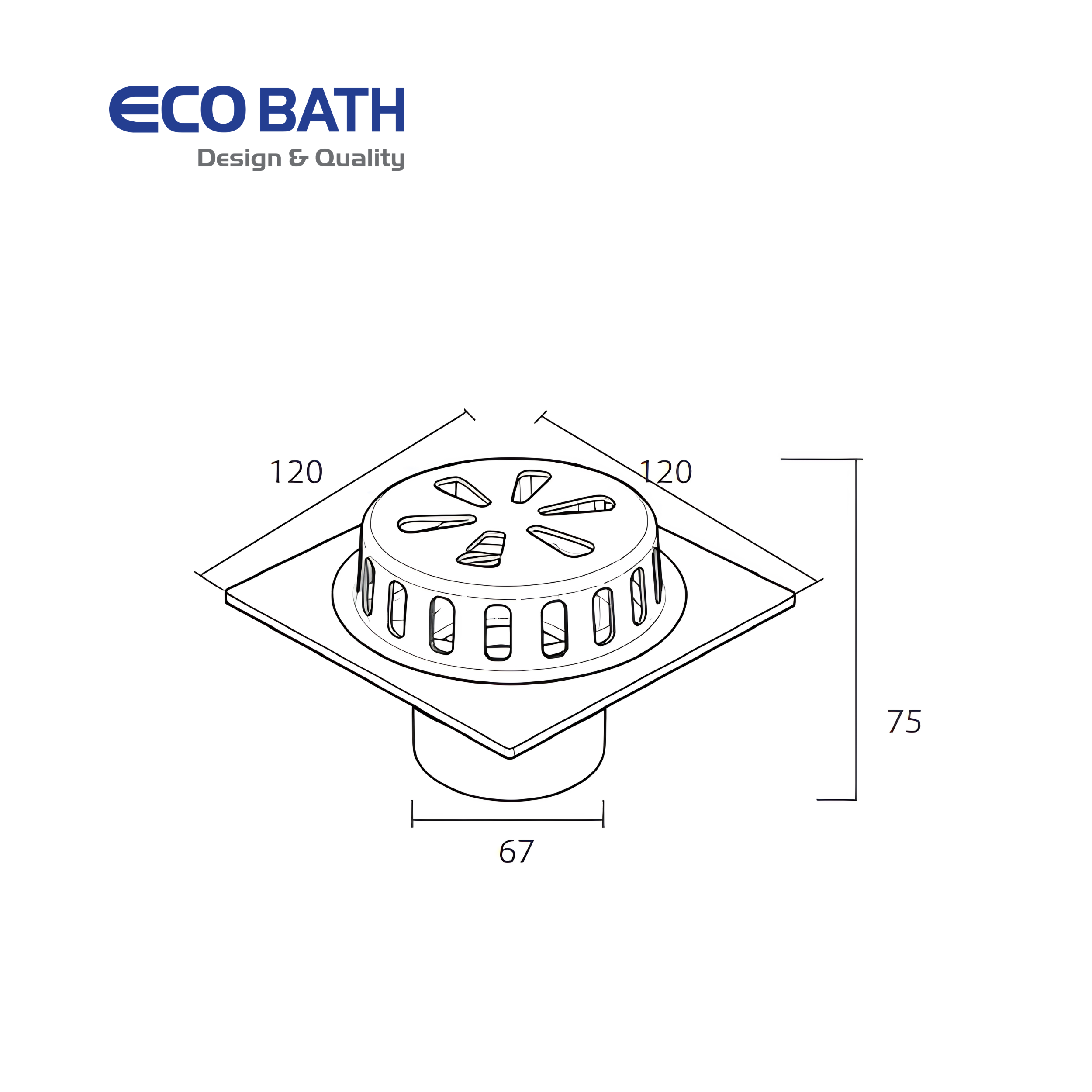Ga thoát sàn EcoBath EC1086B