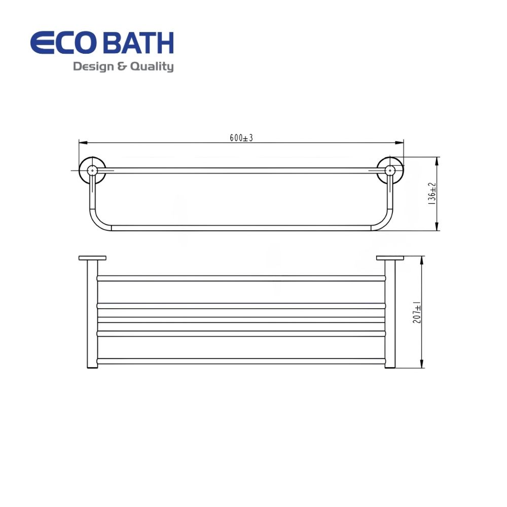 Vắt khăn giàn EC263-12 màu inox bóng