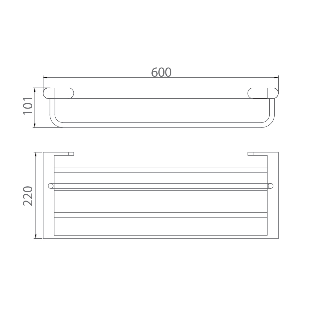 Vắt khăn giàn EcoBath EC888-12 đánh bóng