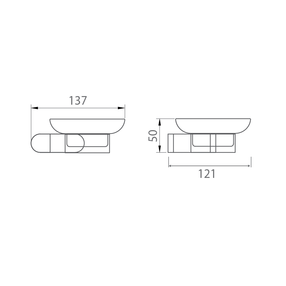 Kệ xà phòng EcoBath EC888-02MB đen mờ