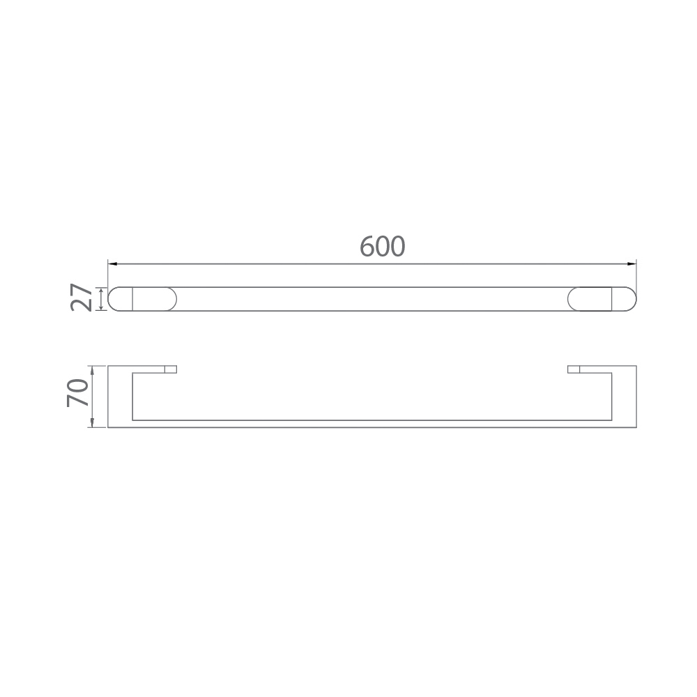 Vắt khăn đơn EcoBath EC888-08 đánh bóng