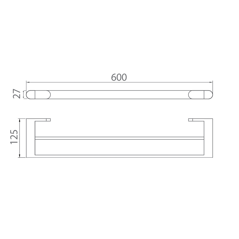 Vắt khăn đôi EcoBath EC888-09MB Đen mờ