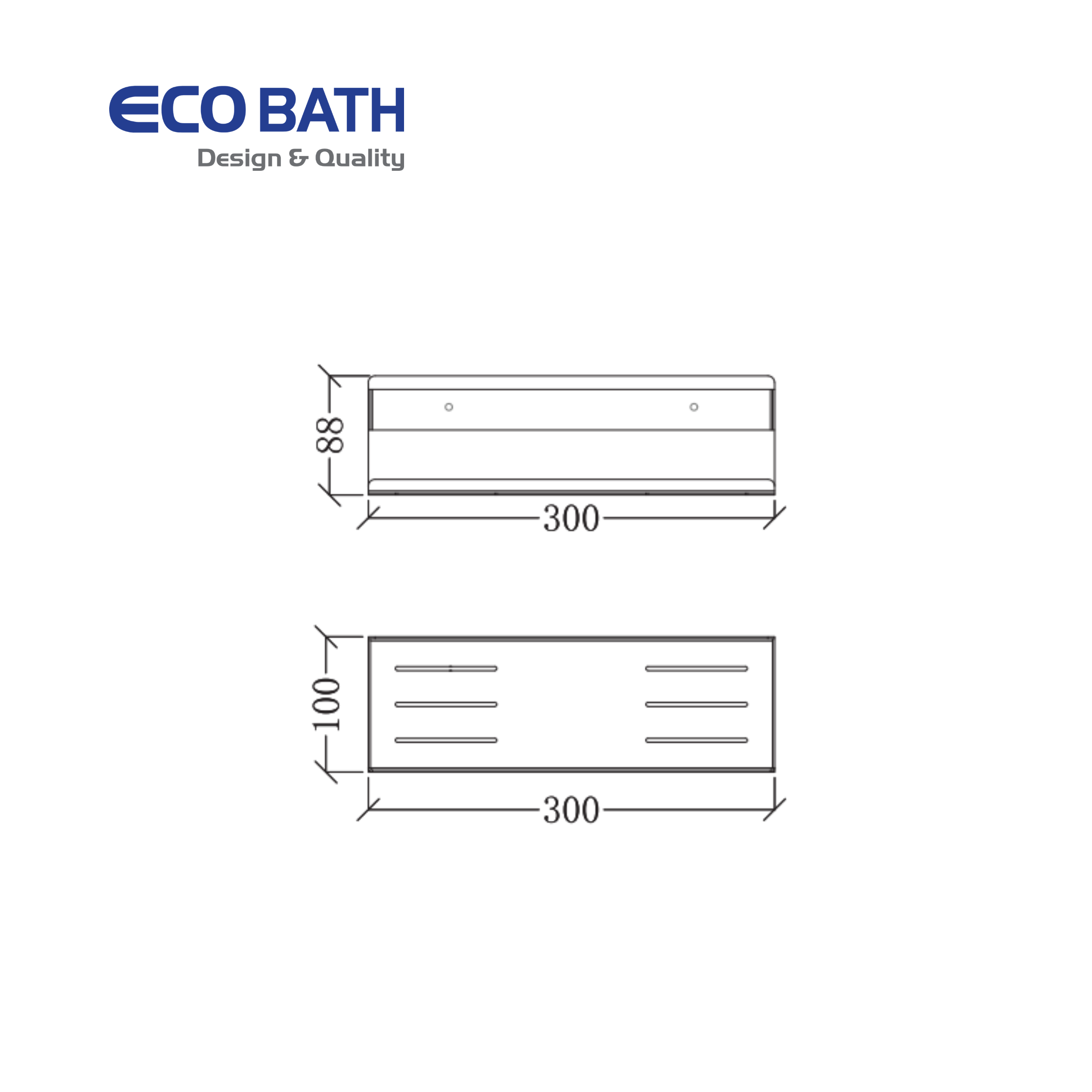 Kệ phòng tắm EcoBath EC4080-1 màu inox bóng