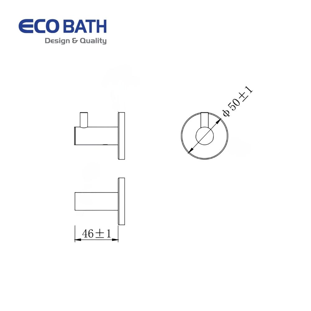 Móc áo Ecobath EC263-04 màu inox bóng
