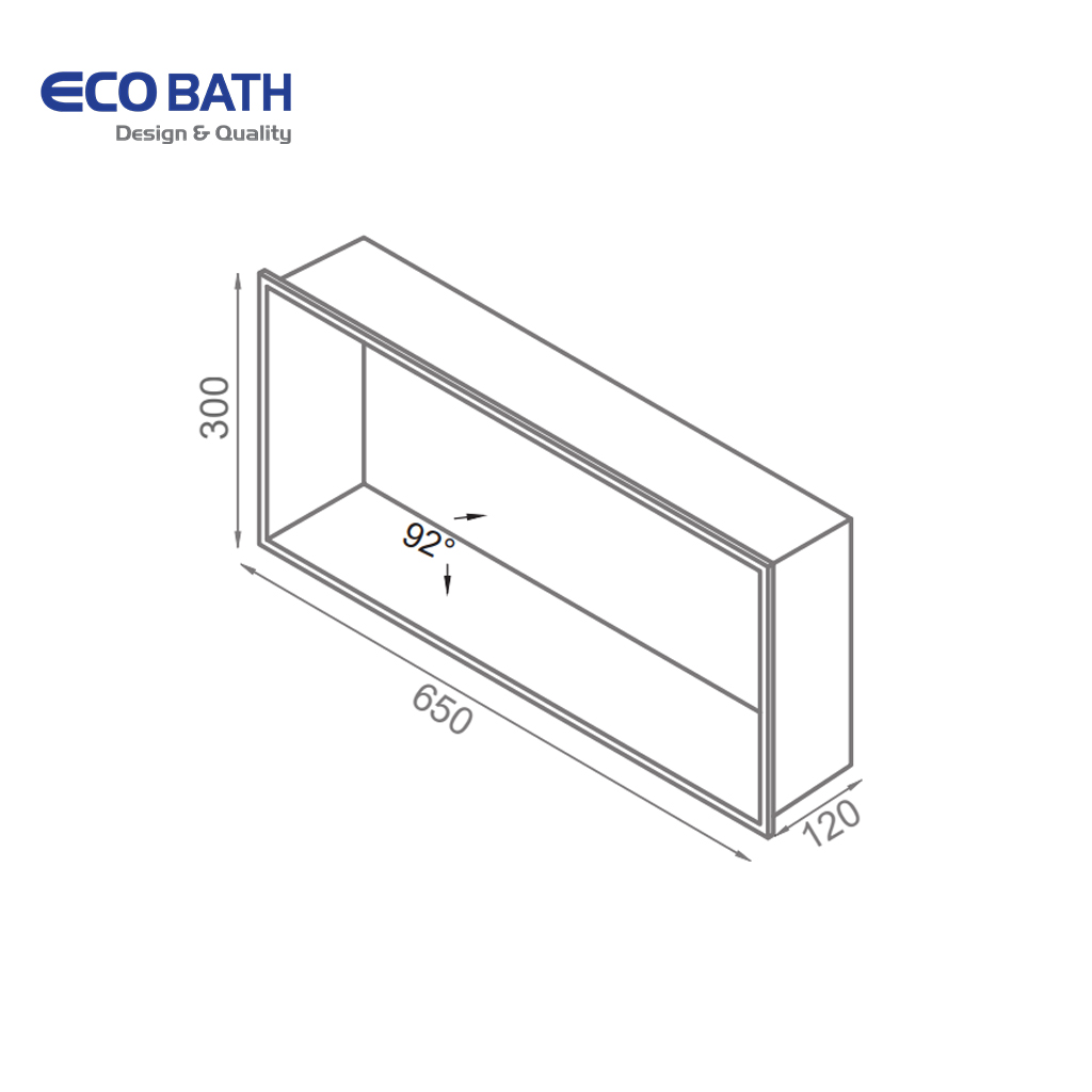 Hộc âm tường Ecobath EC9002PB màu đen