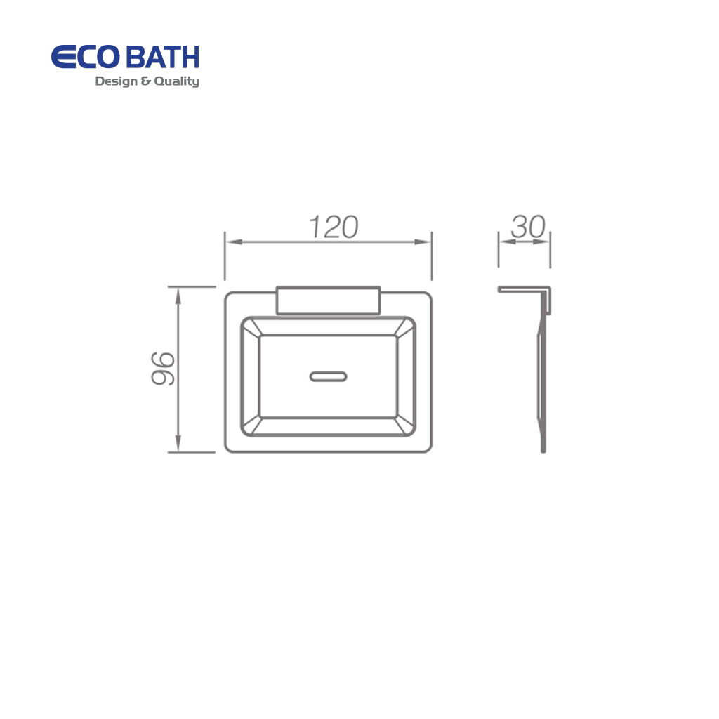 Kệ xà phòng EcoBath EC211-01BG màu vàng chải