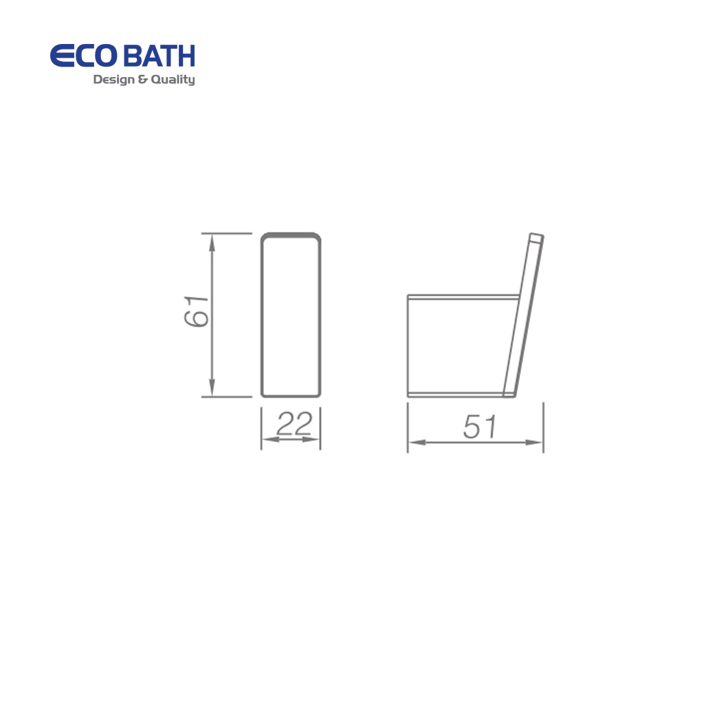 Móc áo Ecobath EC211-04BG màu vàng chải