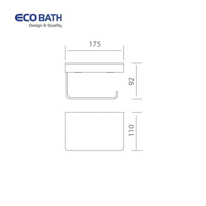 Lô giấy EcoBath EC3070BGB màu Blush Gold +Black( vàng + đen)