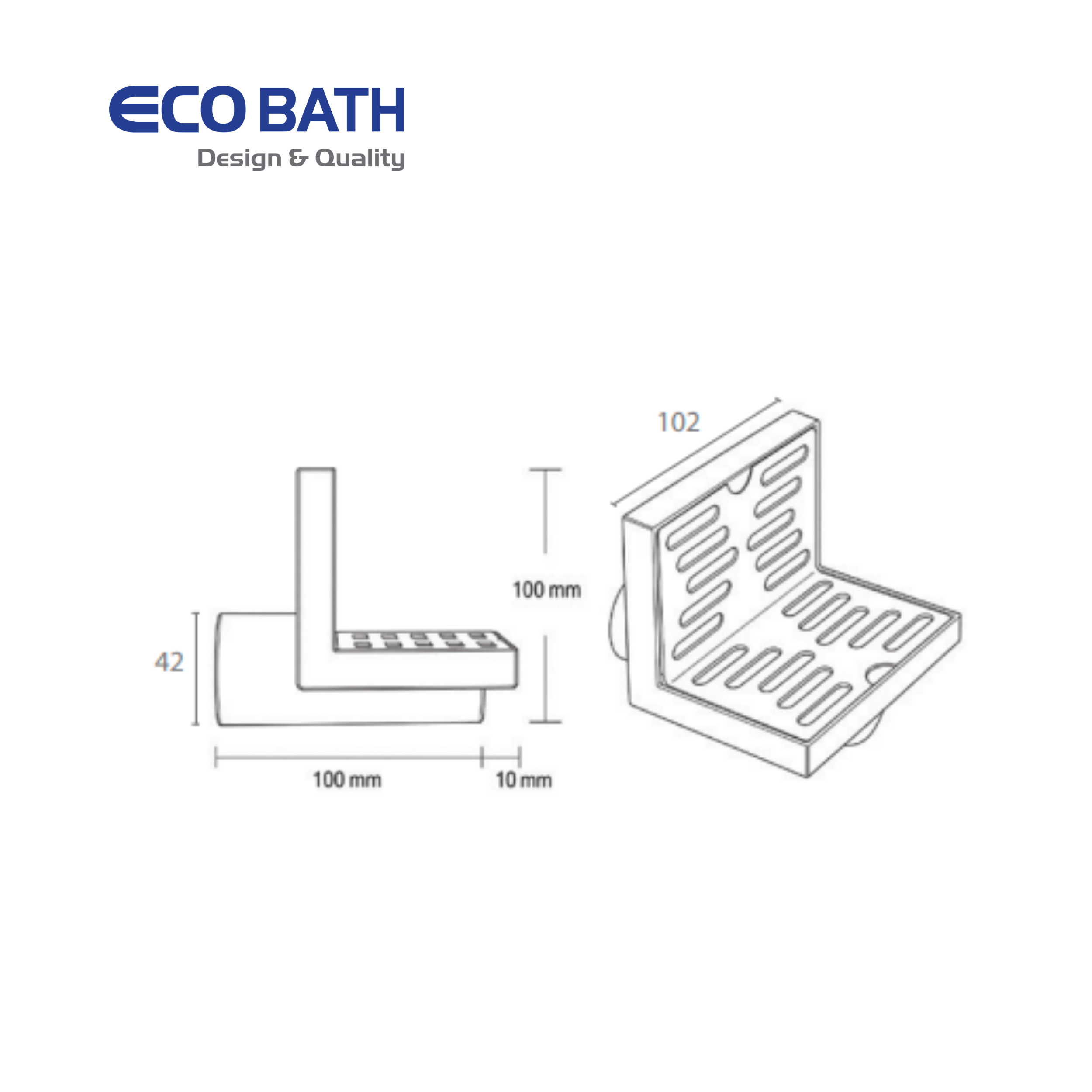 Ga thoát sàn Ecobath EC1091B màu inox mờ