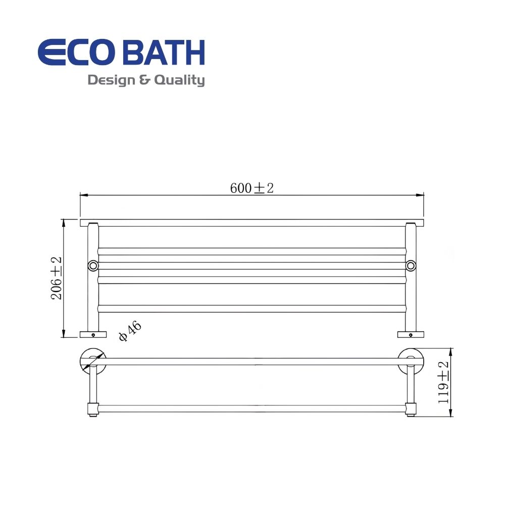 Vắt khăn giàn EC261-12 màu inox bóng