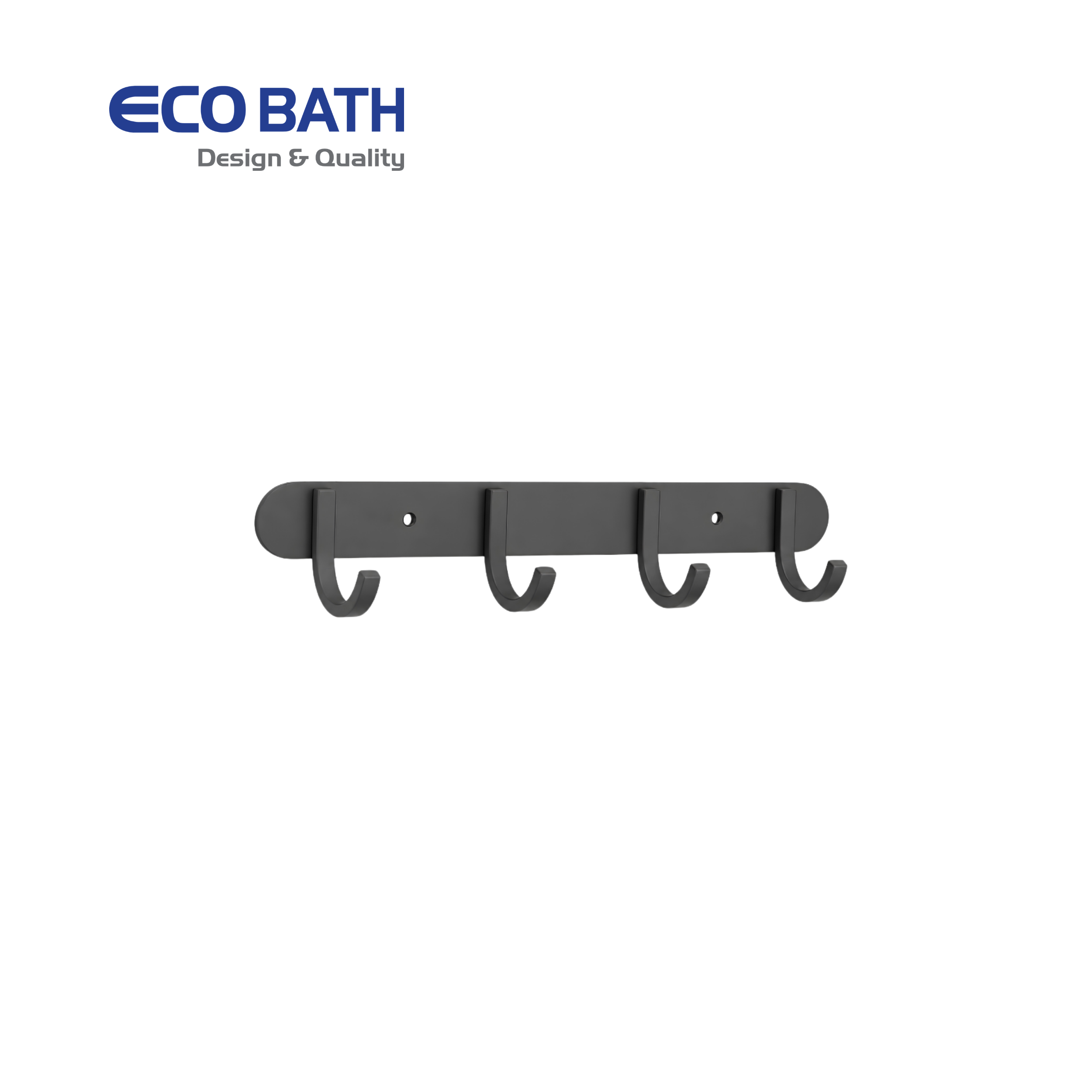 Móc áo EcoBath EC2026-4MB màu đen mờ