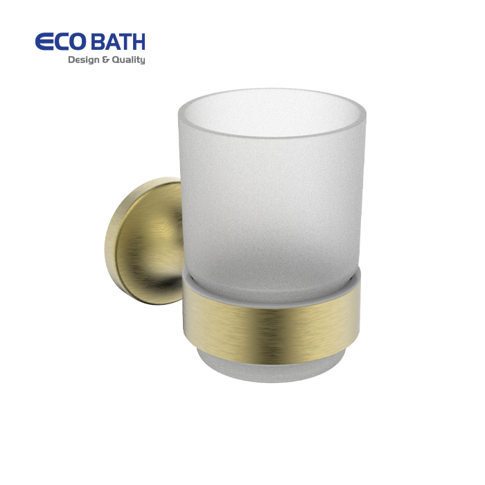 Kệ cốc EcoBath EC218-10BG vàng chải