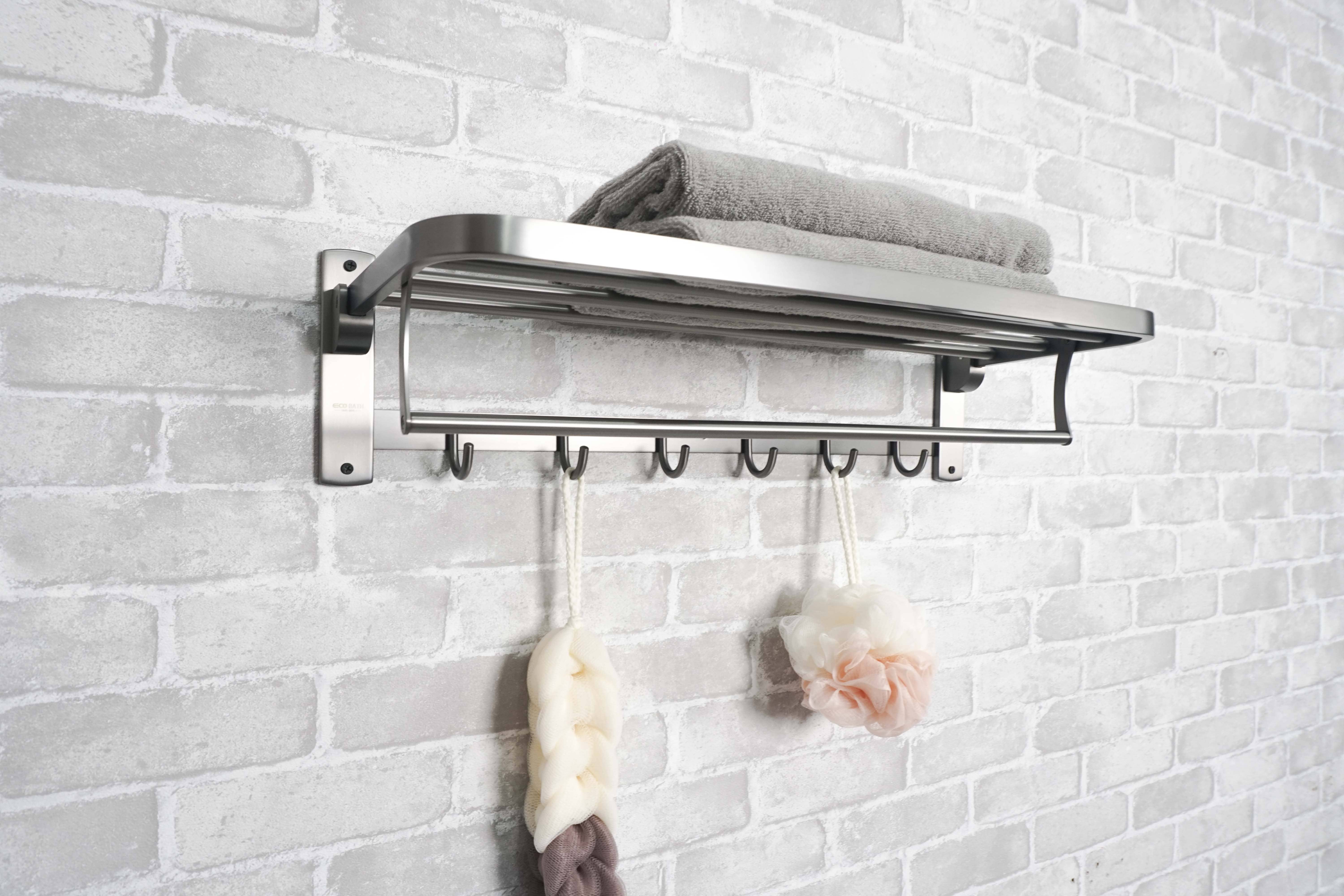Vắt khăn giàn EcoBath EC5015BU màu ghi xám