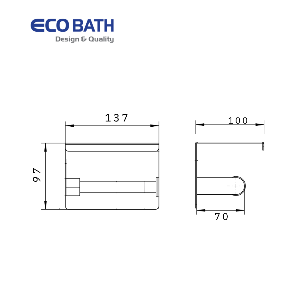 Lô giấy Ecobath EC3063BU màu ghi xám