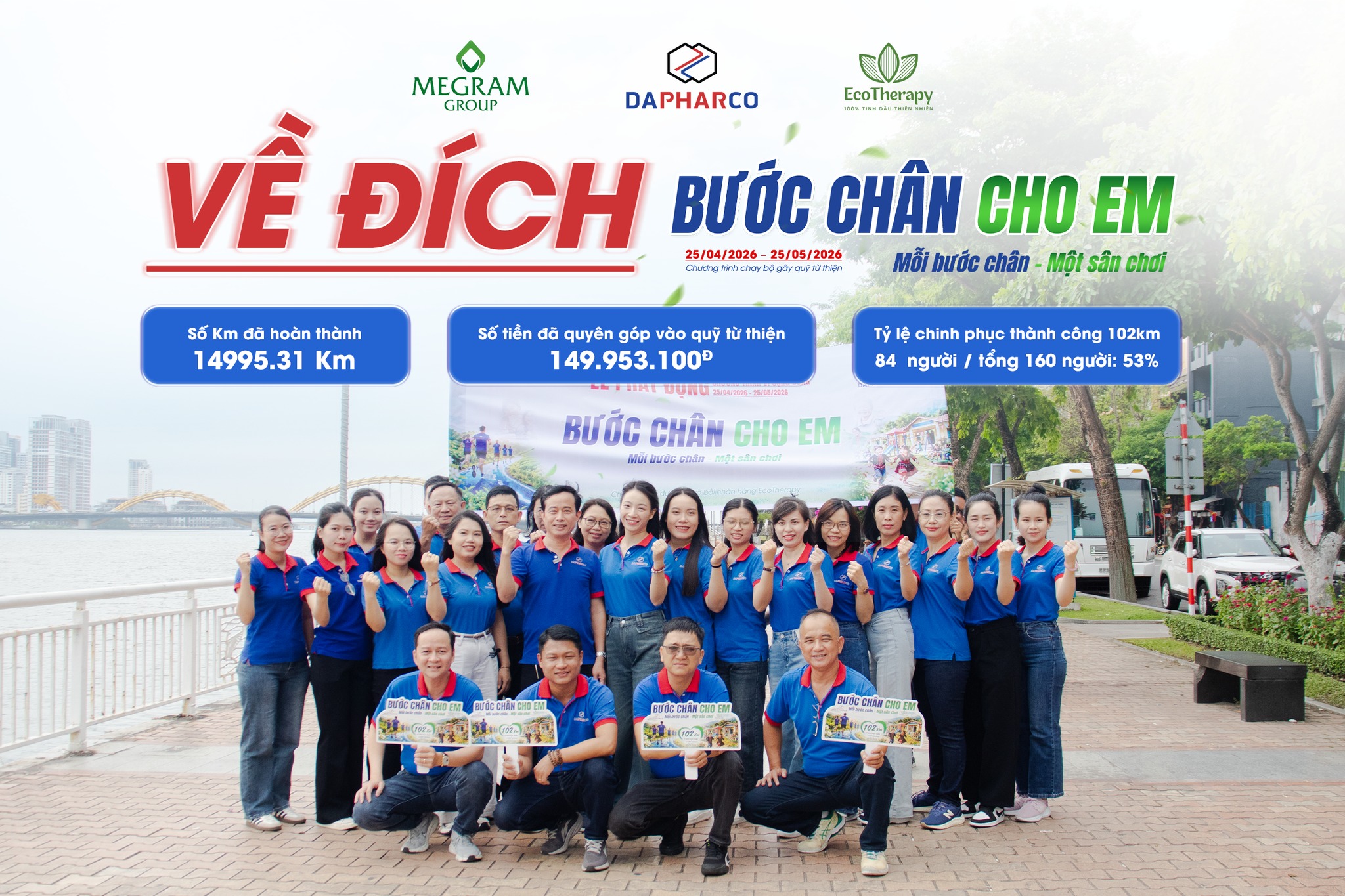Dapharco tổng kết hành trình “Bước Chân Cho Em”: Gần 15.000km yêu thương