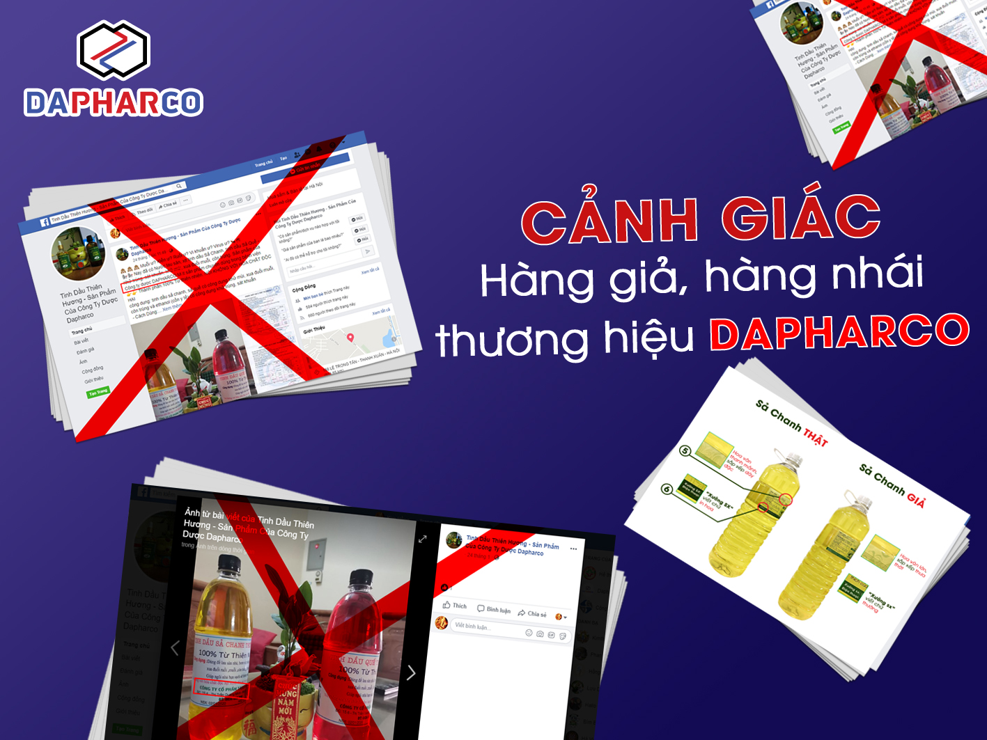 Thông báo cảnh giác hàng giả, hàng nhái thương hiệu DAPHARCO