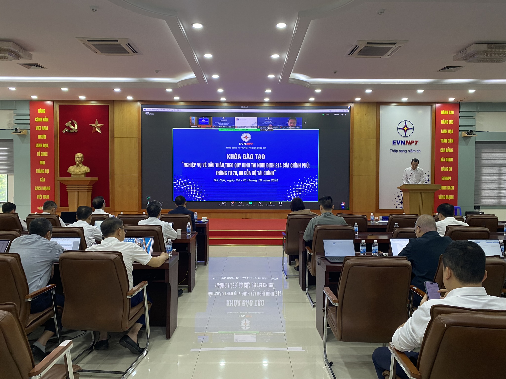 Nghiệp vụ về đấu thầu theo quy định tại Nghị định 214 của Chính phủ; Thông tư 79, 80 của Bộ Tài Chính