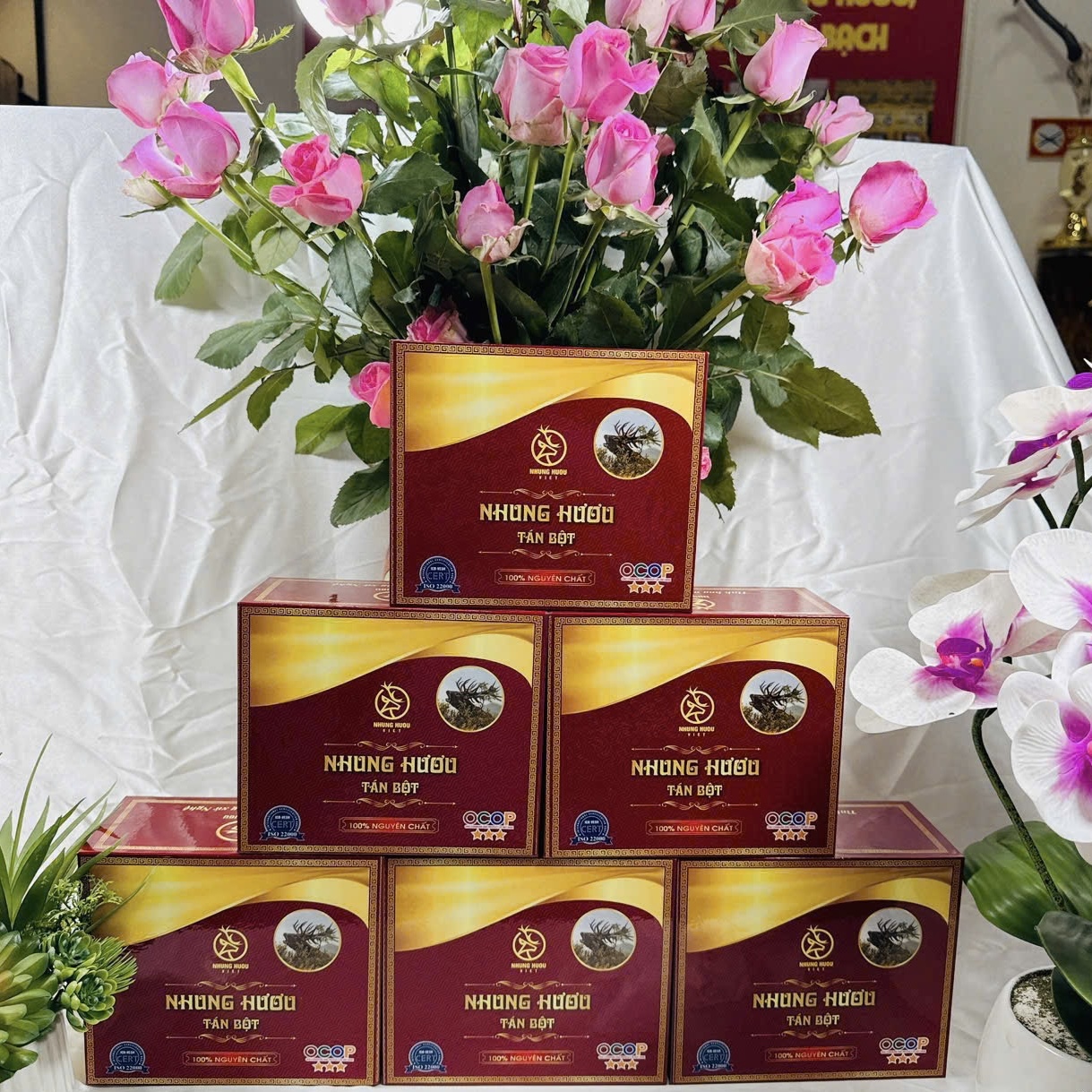 SẢN PHẨM NHUNG HƯƠU TÁN BỘT CỦA NHUNG HƯƠU VIỆT