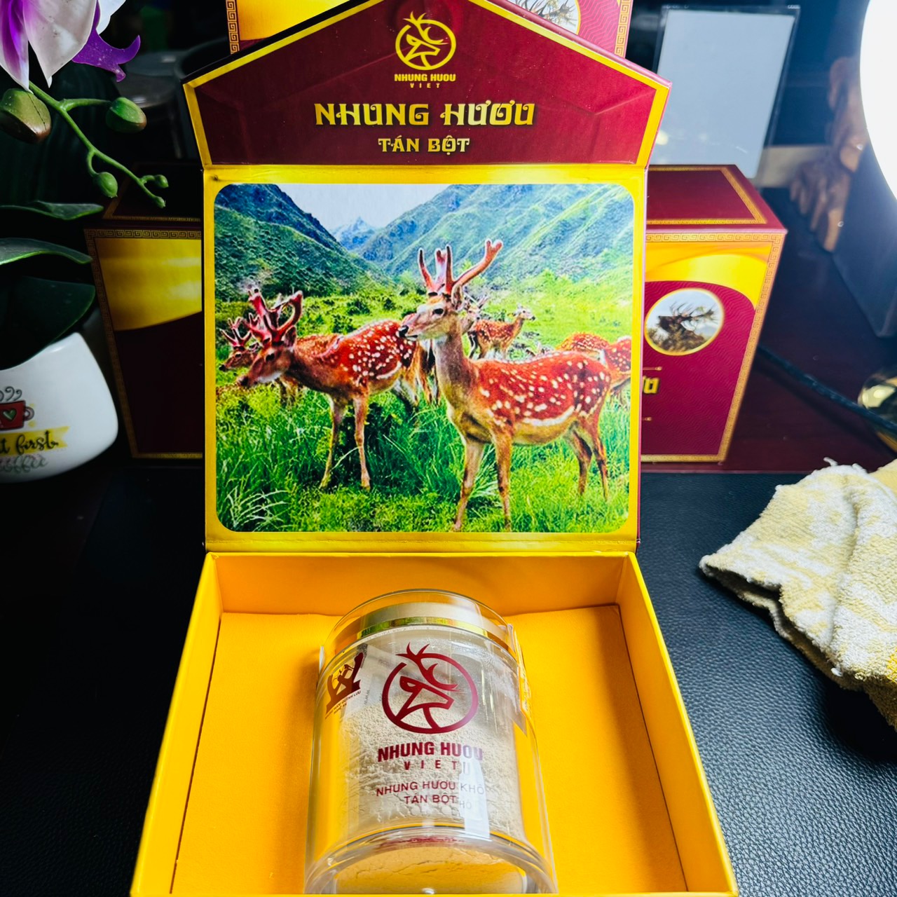 SẢN PHẨM NHUNG HƯƠU TÁN BỘT CỦA NHUNG HƯƠU VIỆT