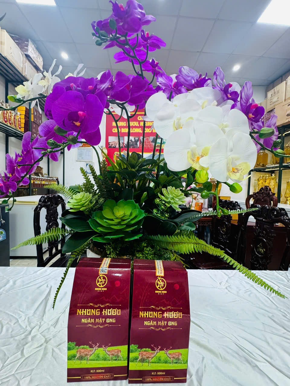 NHUNG HƯƠU NGÂM MẬT ONG LOẠI 0,5LÍT