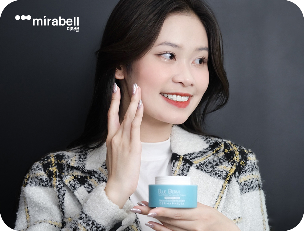 Á khôi 1 Lê Phương Quyên chia sẻ bí quyết dưỡng da cùng Dermaphilia Blue Derm Sea Water Ampoule Cream