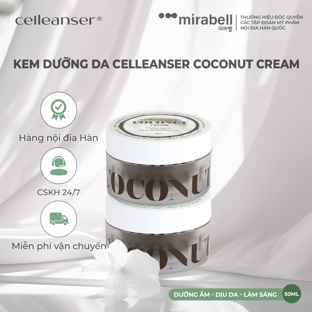 Kem dưỡng da Celleanser Coconut Cream