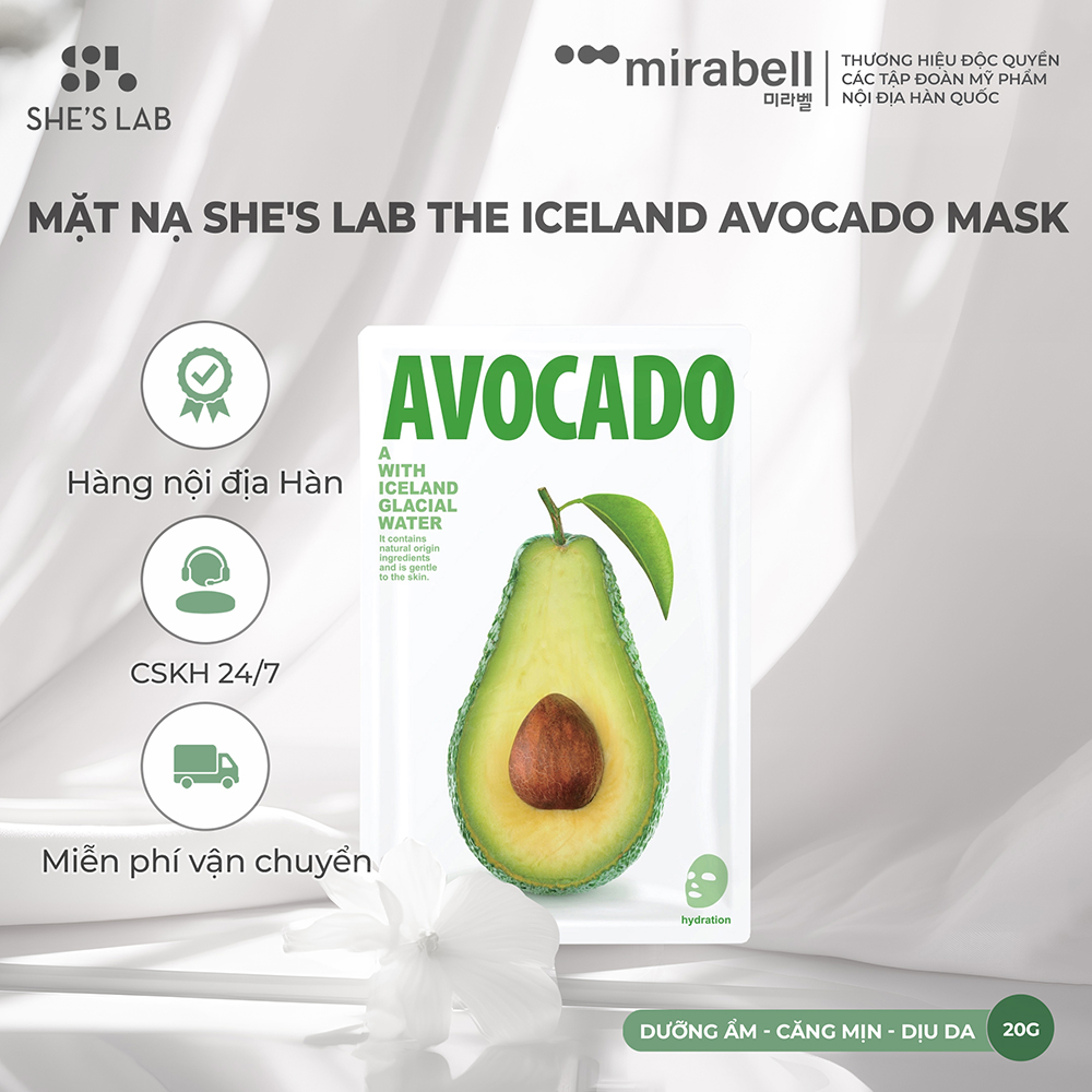 Mặt nạ She's Lab The Iceland Avocado Mask