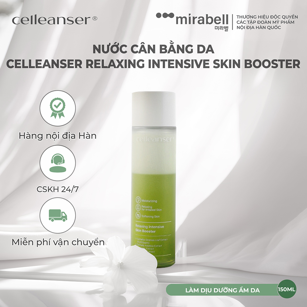 Nước cân bằng da Celleanser Relaxing Intensive Skin Booster