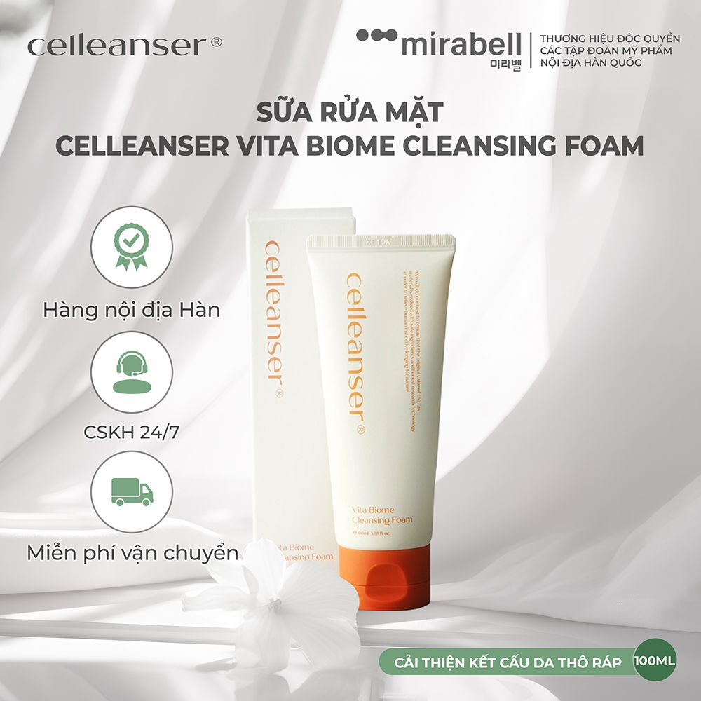 Sữa rửa mặt Celleanser Vita Biome Cleansing Foam