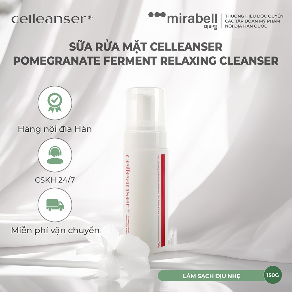 Sữa rửa mặt Celleanser Pomegranate Ferment Relaxing Cleanser
