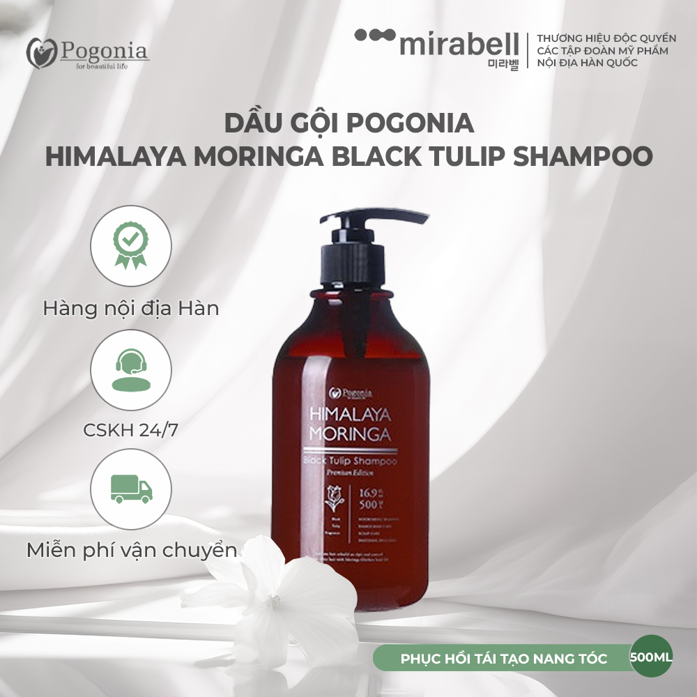Dầu gội đầu Pogonia Himalaya Moringa Black Tulip Shampoo