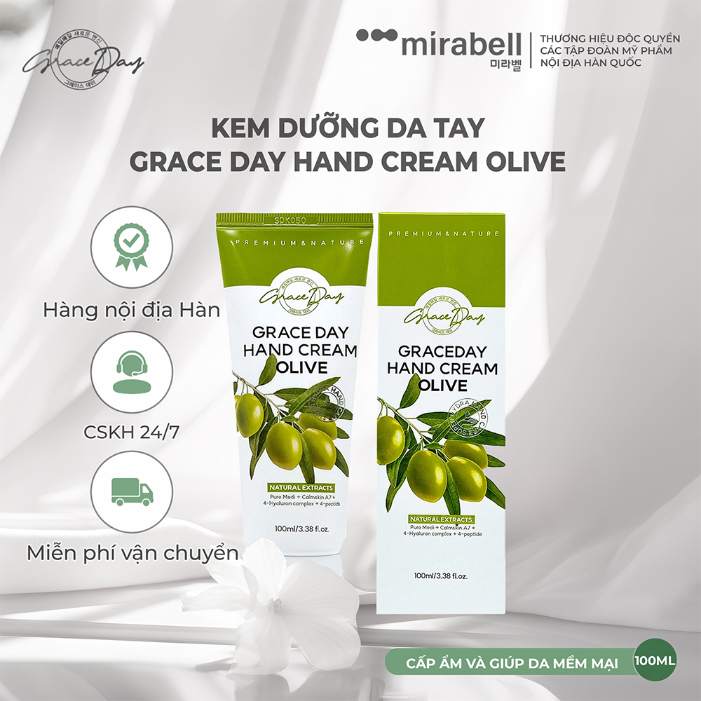 Kem dưỡng da tay Grace Day Hand Cream Olive