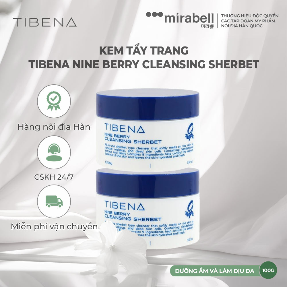 Kem tẩy trang Tibena Nine Berry Cleansing Sherbet