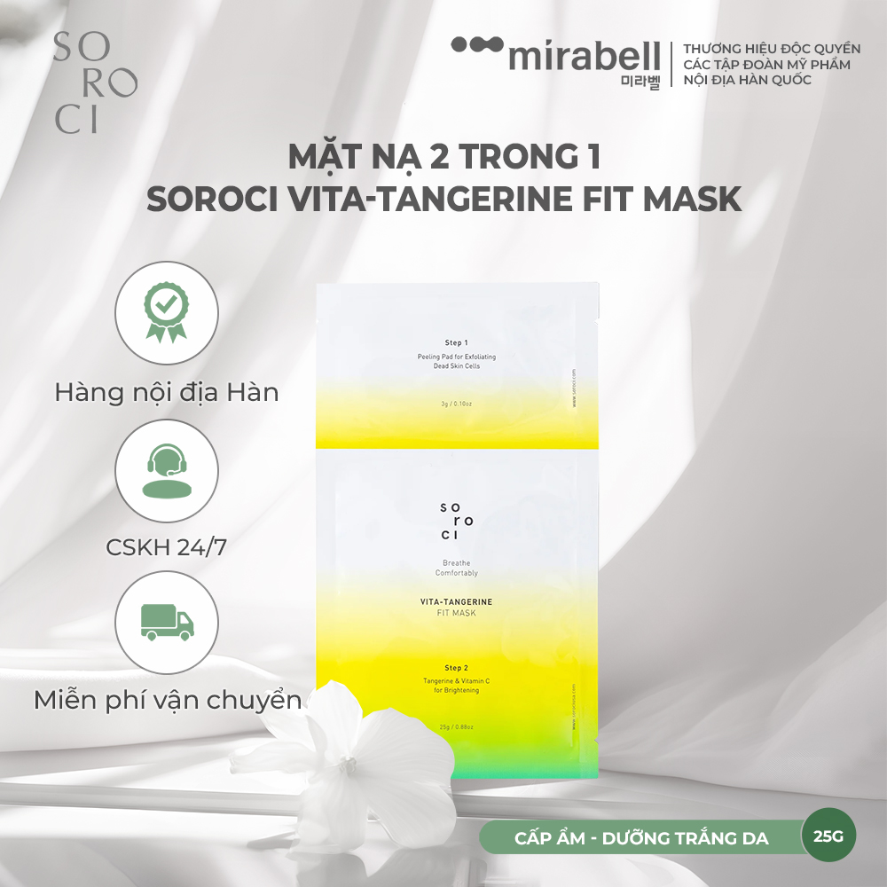 Mặt nạ 2 trong 1 Soroci Vita-Tangerine Fit Mask