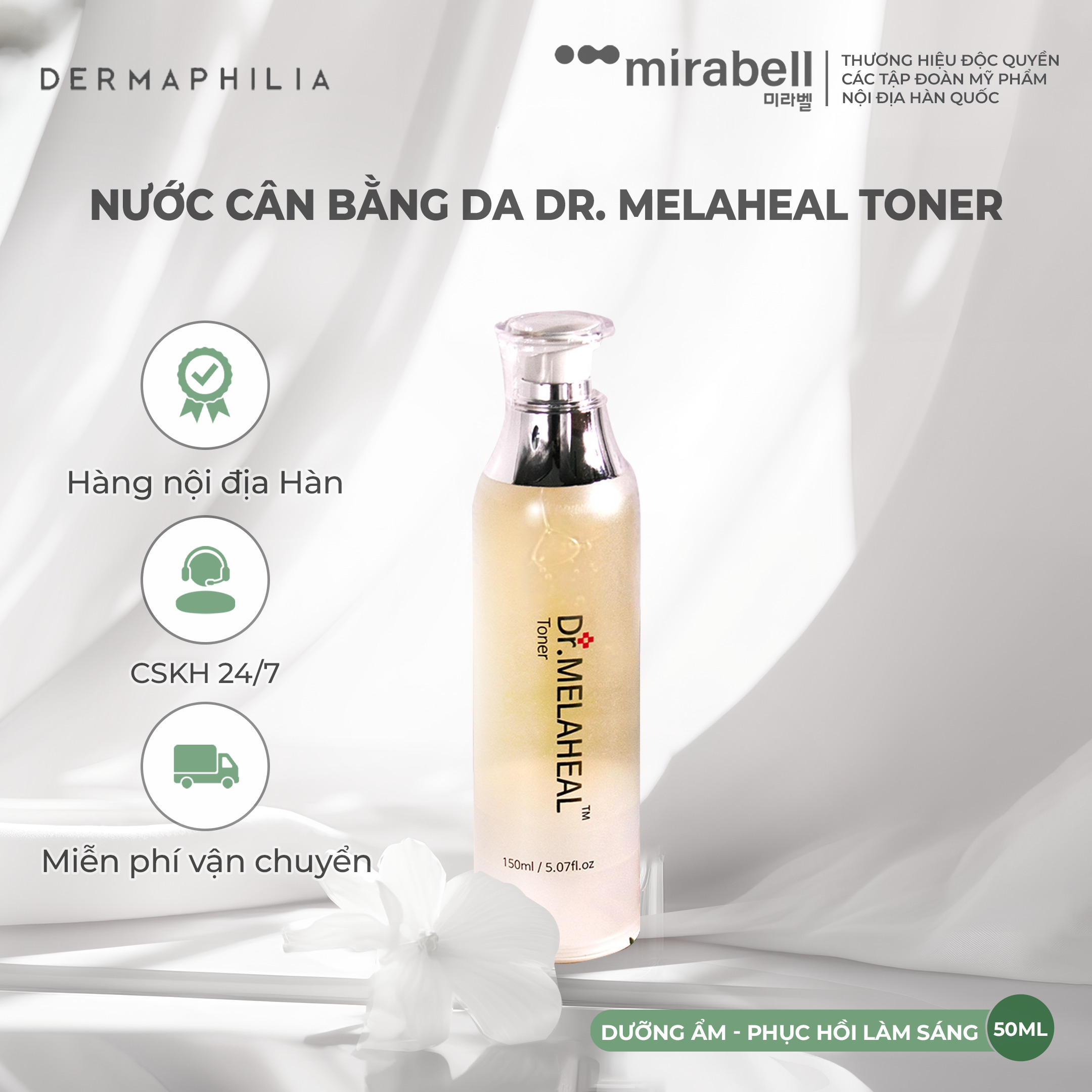 Nước cân bằng da Dr. Melaheal Toner