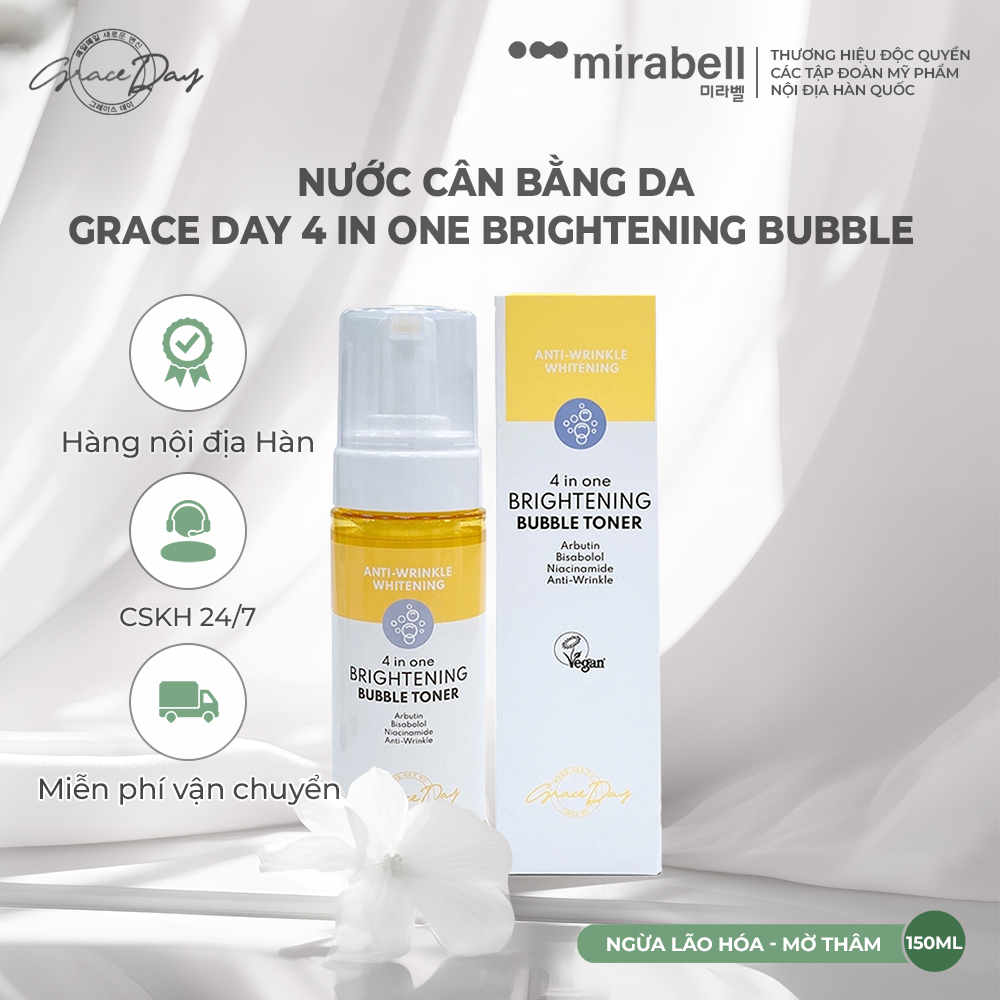 Nước cân bằng da Grace Day 4 In One Brightening Bubble Toner