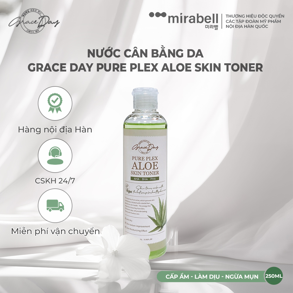 Nước cân bằng da Grace Day Pure Plex Aloe Skin Toner