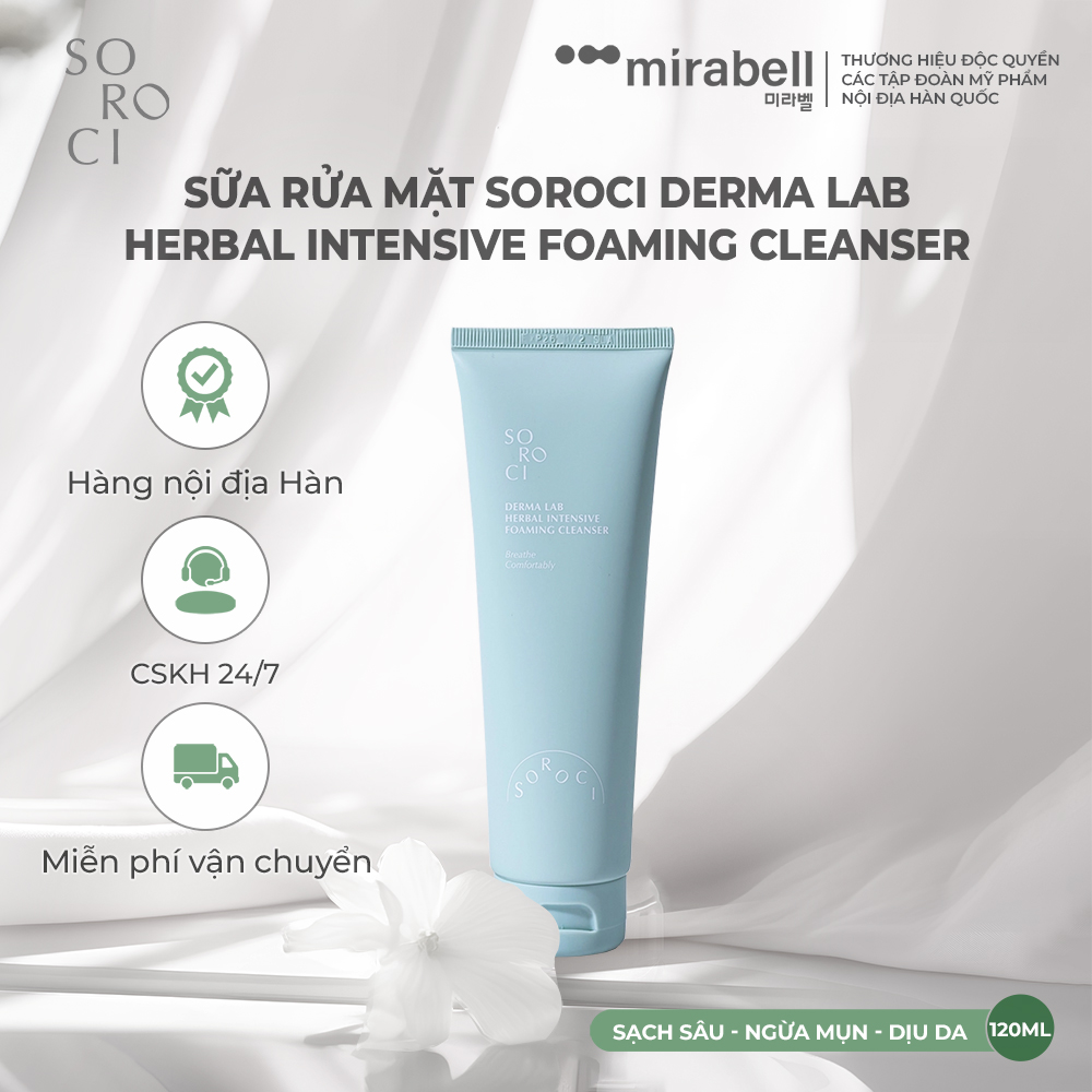 Sữa rửa mặt Soroci Derma Lab Herbal Intensive Foaming Cleanser