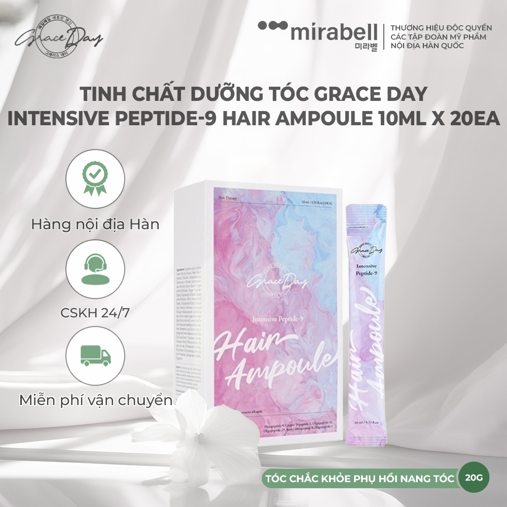 Tinh chất dưỡng tóc Grace Day Intensive Peptide-9 Hair Ampoule 10ml x 20ea