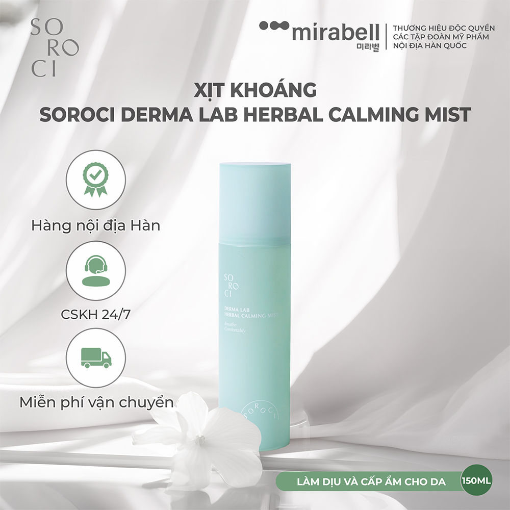 Xịt khoáng Soroci Derma Lab Herbal Calming Mist