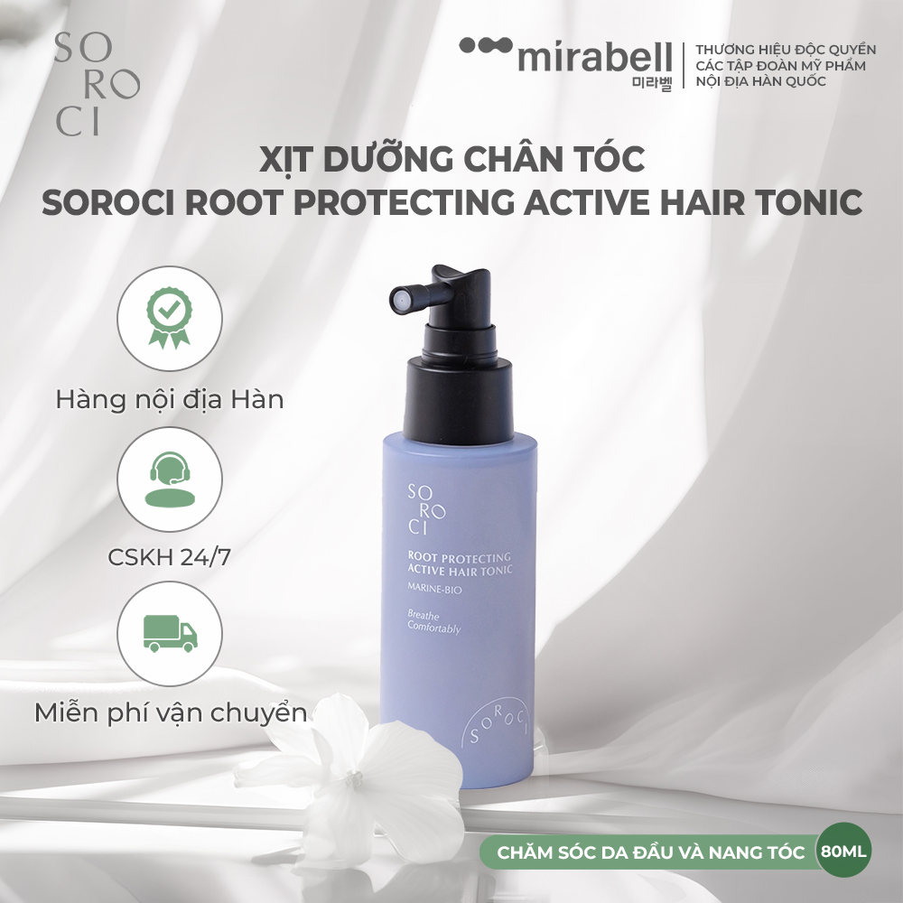 Xịt dưỡng chân tóc Soroci Root Protecting Active Hair Tonic