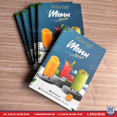In Menu Nhựa Cứng: Giải Pháp Toàn Diện Nâng Tầm Thương Hiệu Tại In Nhanh Thủ Đức