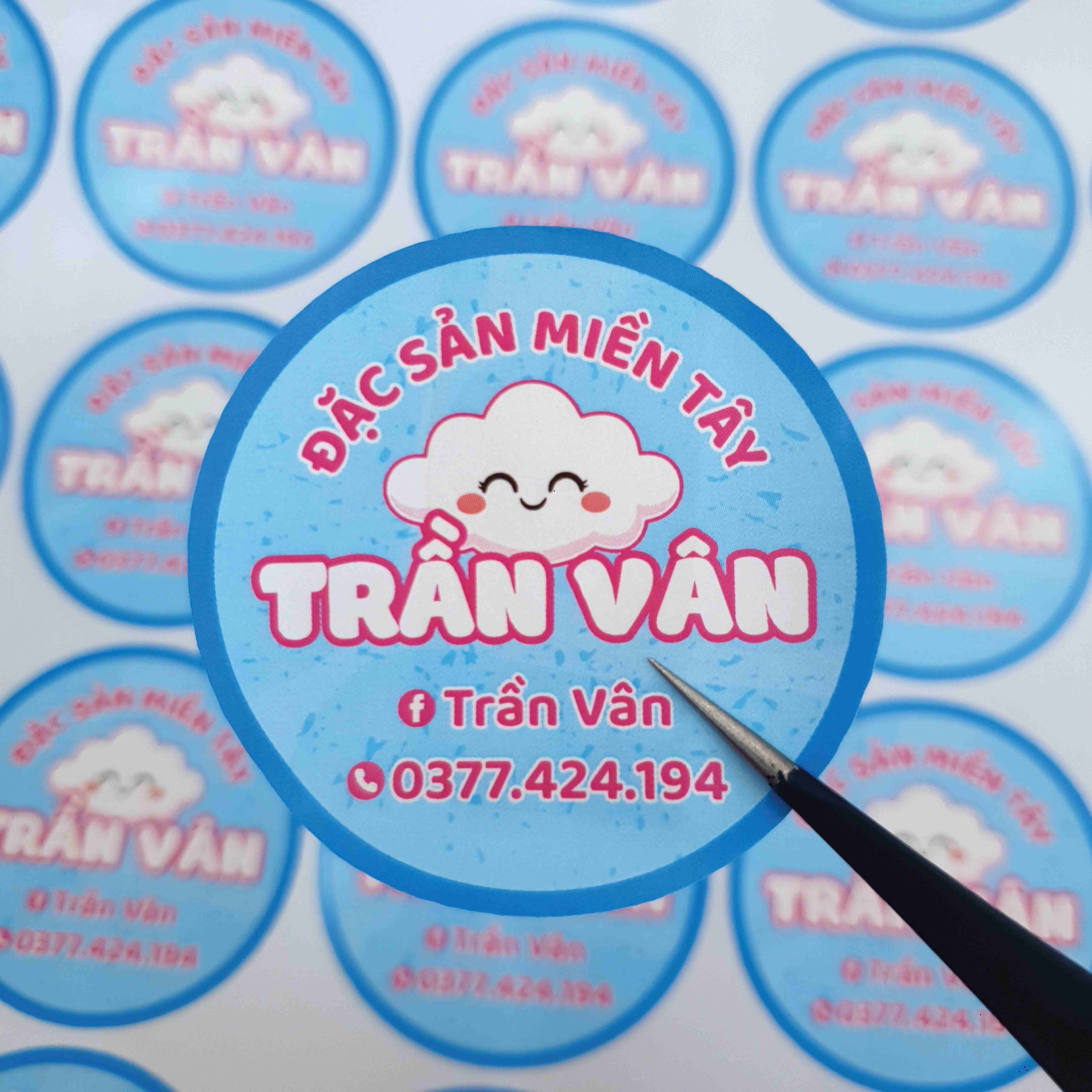 Mẫu tem tròn