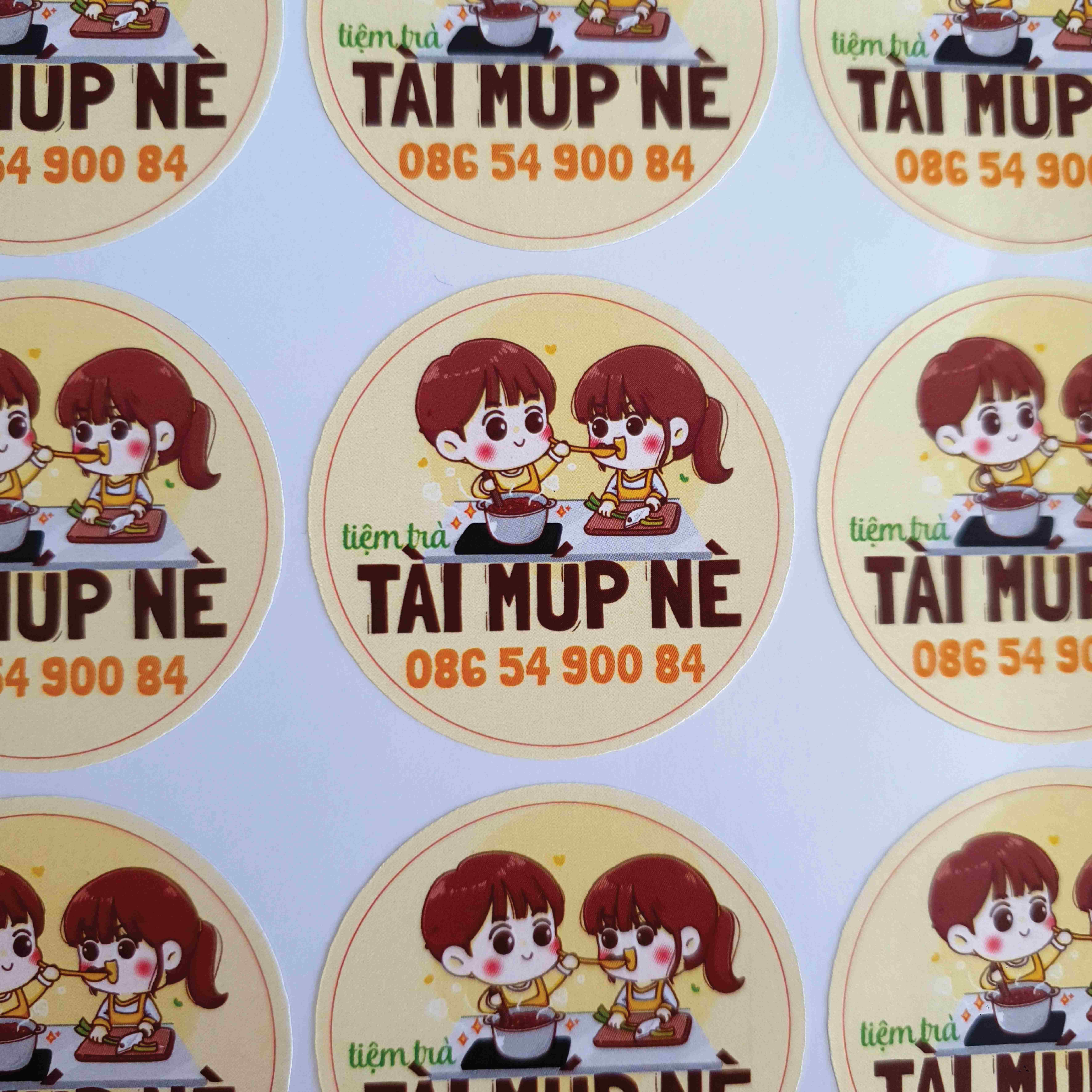 Mẫu tem tròn