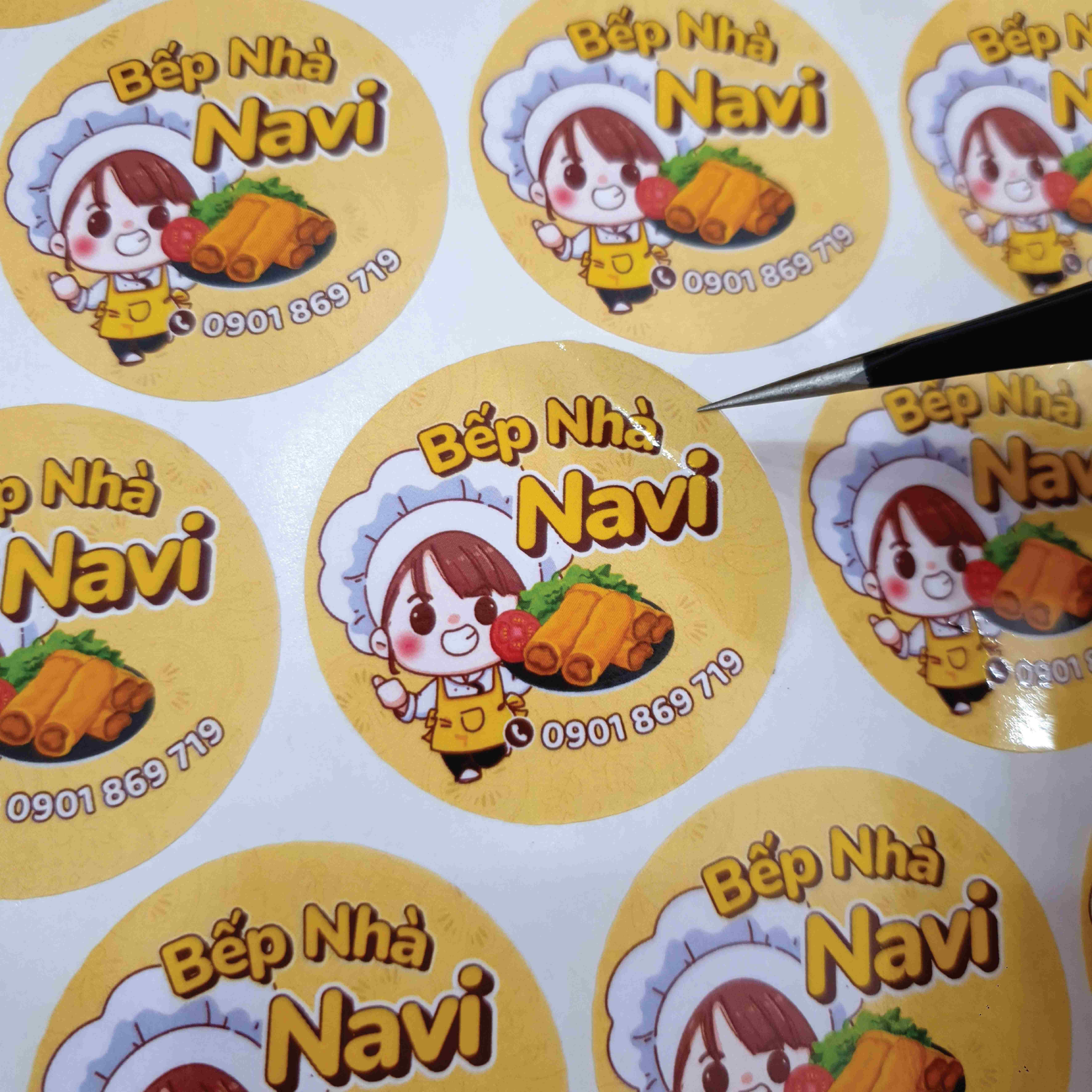 Mẫu tem tròn