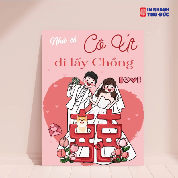 Bảng Welcome dễ thương cho lễ cưới, hỏi, dạm ngõ