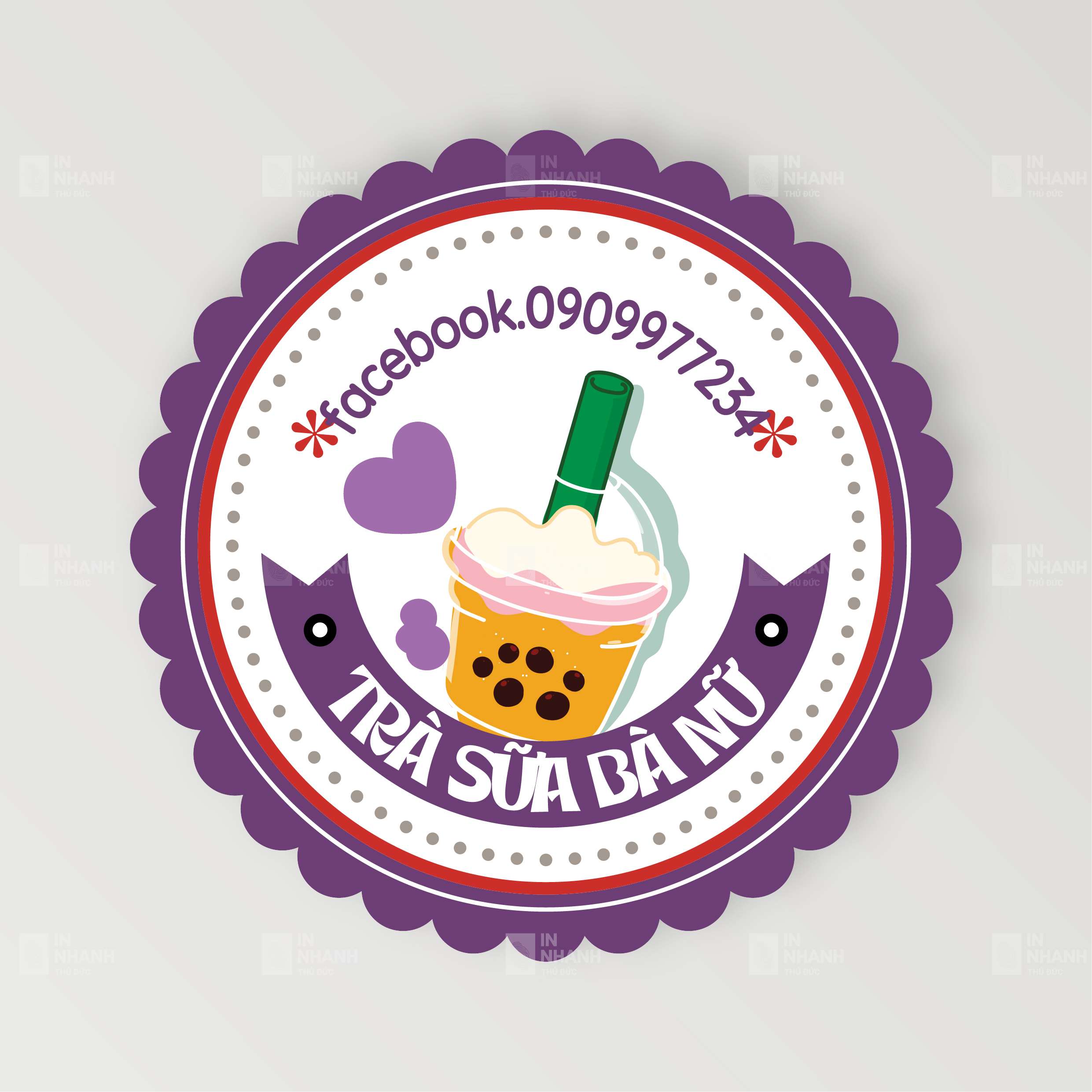 Mẫu tem tròn