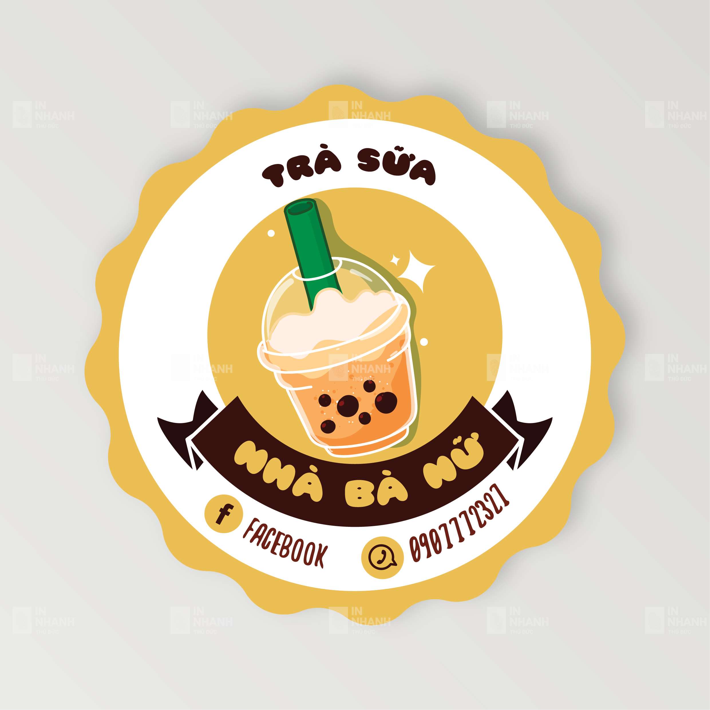 Mẫu tem tròn