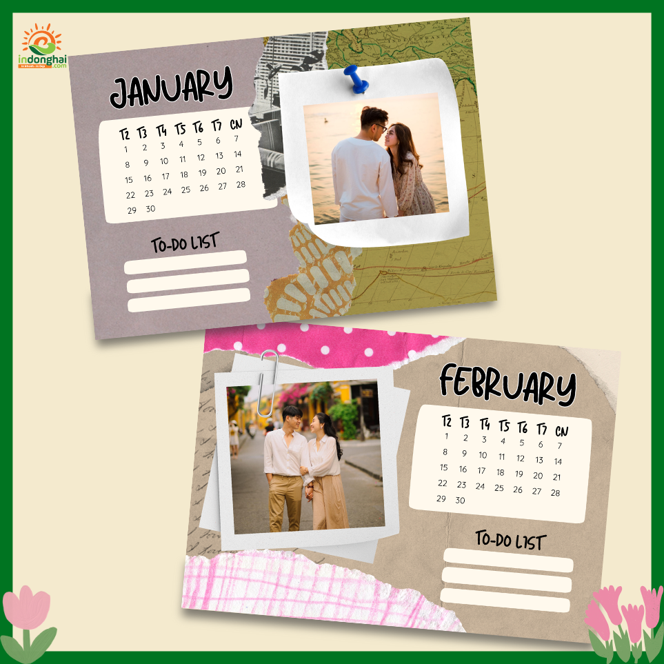 Lịch để bàn ghép ảnh theo yêu cầu